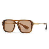 Retro Double Beam Square Frame Sunglasses