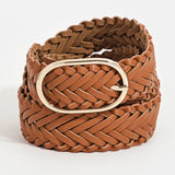 Braided Faux Leather Belt