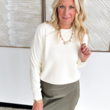 Classic Cream Soft Knit Sweater