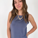 Denim Blue Sleeveless Mini Dress
