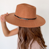 Darling Wool Hat with Two Belts-Camel