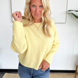 Soft Knit Yellow Relaxed Sweater