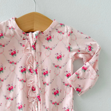 Rose Garland Ruffle Footie