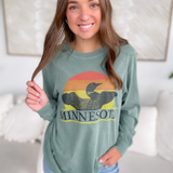 Minnesota Loon Sunset Long Sleeve Top