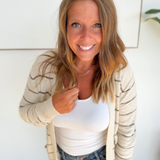 Classic Striped Cotton Cardigan