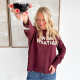 Wine Weather Knit Sweater