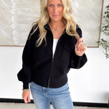 Front Zip Sweater Bomber Jacket (2 colors)
