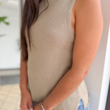 Moss Sleeveless Crochet Knit Tank