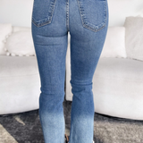 Angie High Rise Vintage Crop Flare Just Black Denim Jeans