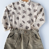 Girls Olive Corduroy Skirt & Top Set