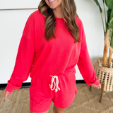 Red Soft Knit Pullover