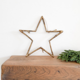 Metal Twig Star Ornament