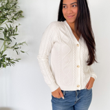 Shaelyn Cable Knit Button Cardigan