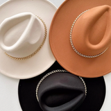 Chain Band Fedora Hat