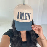 Slate Blue AMEN Trucker Hat