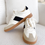 Parker Lace Up Sneakers-Off White & Black