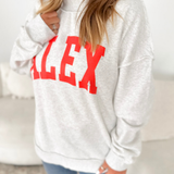 Grey Alex Mock Neck Sweatshirt