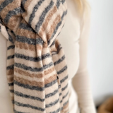 Neutral Shadow Stripe Scarf