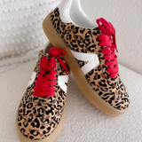 MIA Leopard Lace Up Sneakers