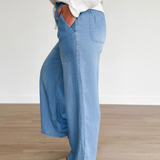 Stella Elastic Waistband Denim Pants