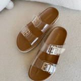 Clear Double Strap Sandals