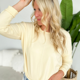 Butter Yellow Soft Knit Boxy Sweater