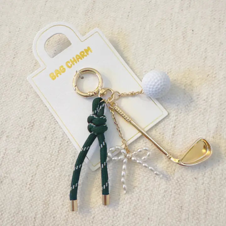 Tee Off Gold Bag Charm
