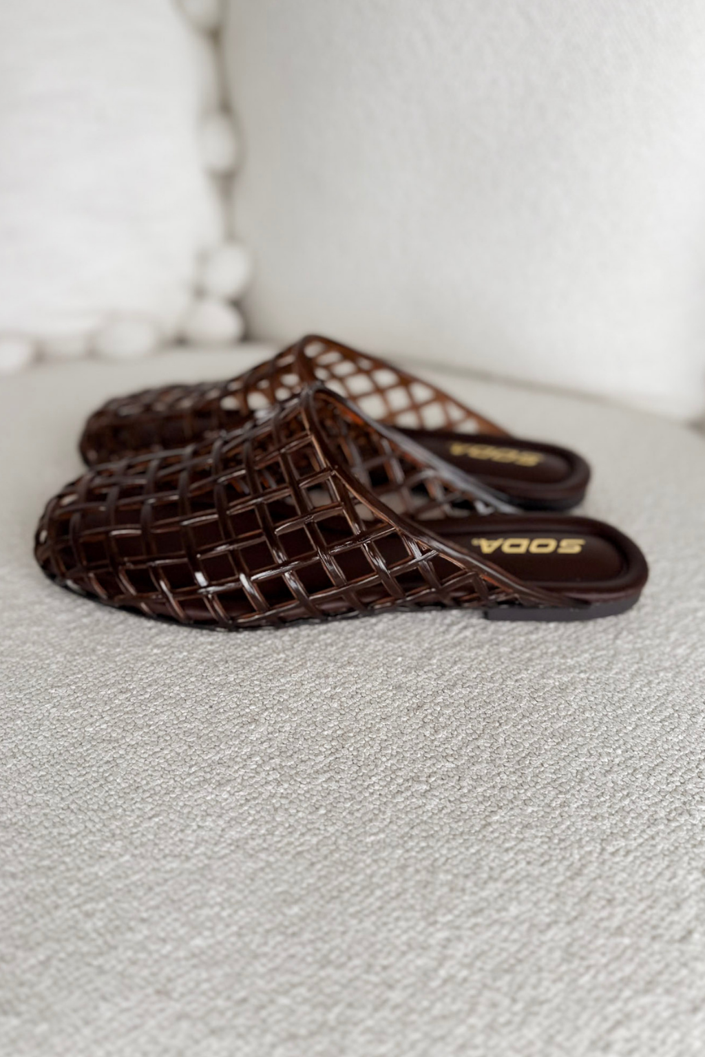 Espresso Slip On Jelly Sandals