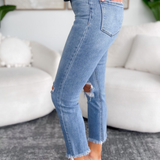 Charlie High Rise Slim Straight Vervet Jeans