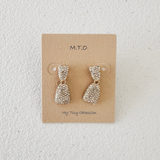 Double Pave Dangle Earrings