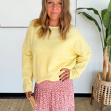 Soft Knit Yellow Relaxed Sweater