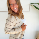 Classic Striped Cotton Cardigan