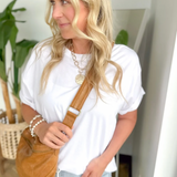 White Oversized Basic Tee