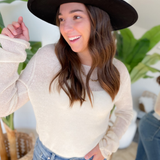 Cream Lightweight Knit Sweater