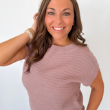 Lilac Knit Sleeveless Sweater