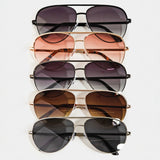 Metal Frame Double Bridge Sunglasses