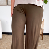 Smocked Waistband Wide Leg Pants-Curvy (4 Colors)