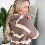 Nina Striped Hooded Pullover