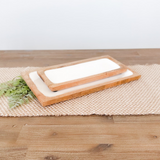 Enameled Mango Wood Tray