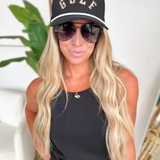 Black Pleated Back Tank Top