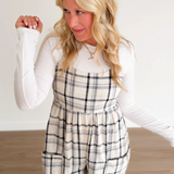 Checker Smocked Cami Jumpsuit