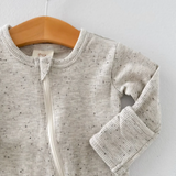 Heather Speckle Ribbed Footie