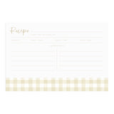 Beige Gingham Tin Recipe Box