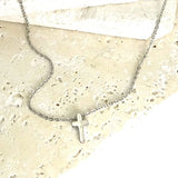 Classic Silver Mini Cross Necklace