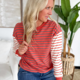 Relaxed Fit Striped Crewneck Sweatshirt