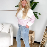 Light Purple Color Block Knit Sweater