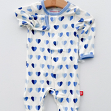 Blue Hearts Magnetic Footie