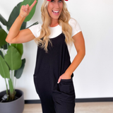 Holland Ribbed Black Jumpsuit