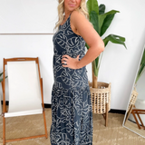 Navy Scoop Neck Maxi Tank Dress
