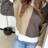 Olive/Charcoal Color Block Sweater